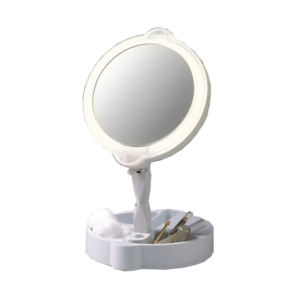 10X WHITE L.E.D. 7” DUAL SIDED MIRROR